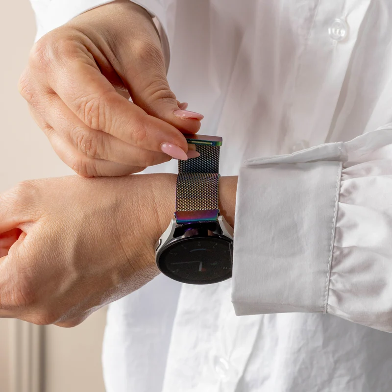 Zenwatch Venice Pro Milanese Armband (Regenbogen)