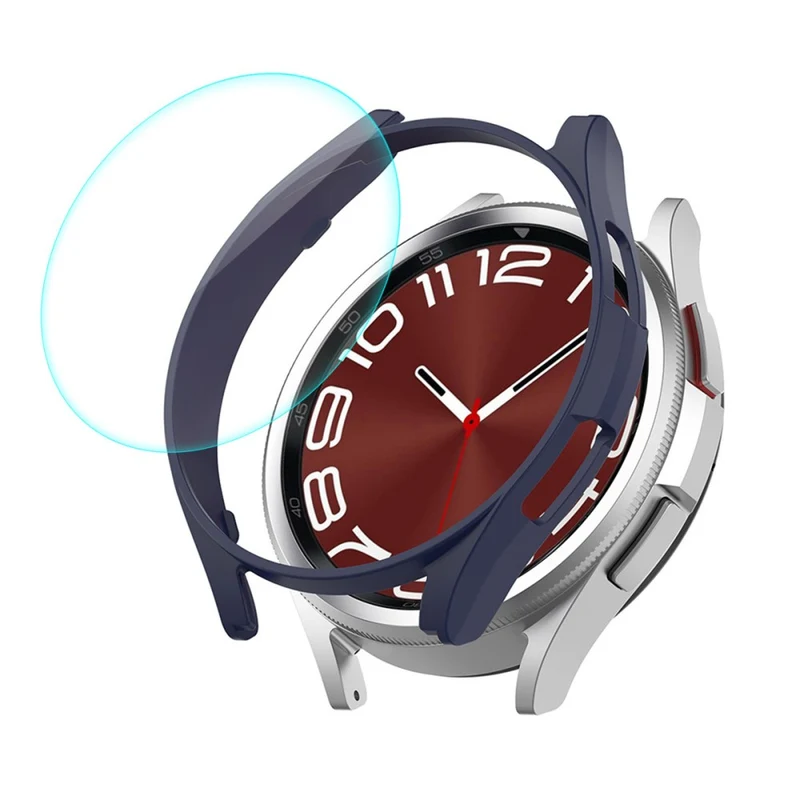 Unglaublich Modisch Samsung Galaxy Watch 6 Classic (43mm) Hülle mit Displayschutz in Glas und Plastik