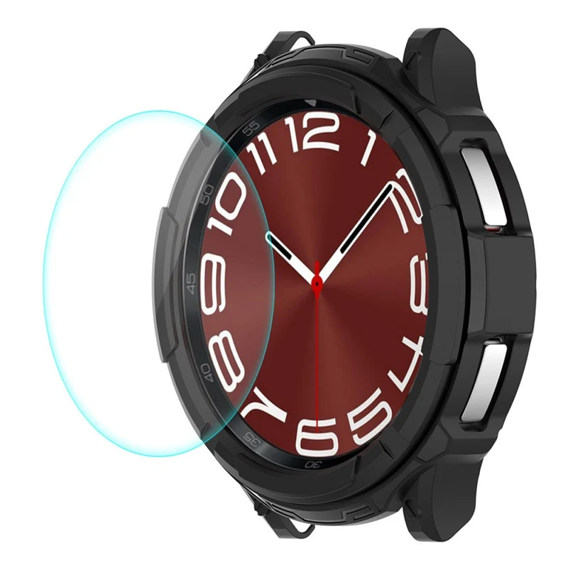 Großartig Samsung Galaxy Watch 6 Classic (43mm) Hülle mit Displayschutz in Glas und Plastik