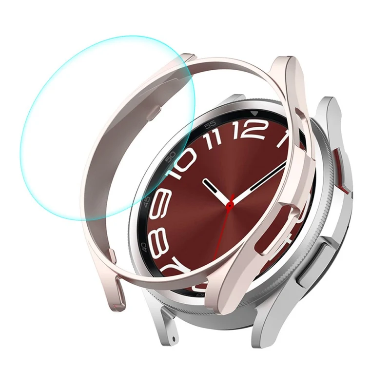 Mega Stylisch Samsung Galaxy Watch 6 Classic (47mm) Hülle mit Displayschutz in Glas und Plastik