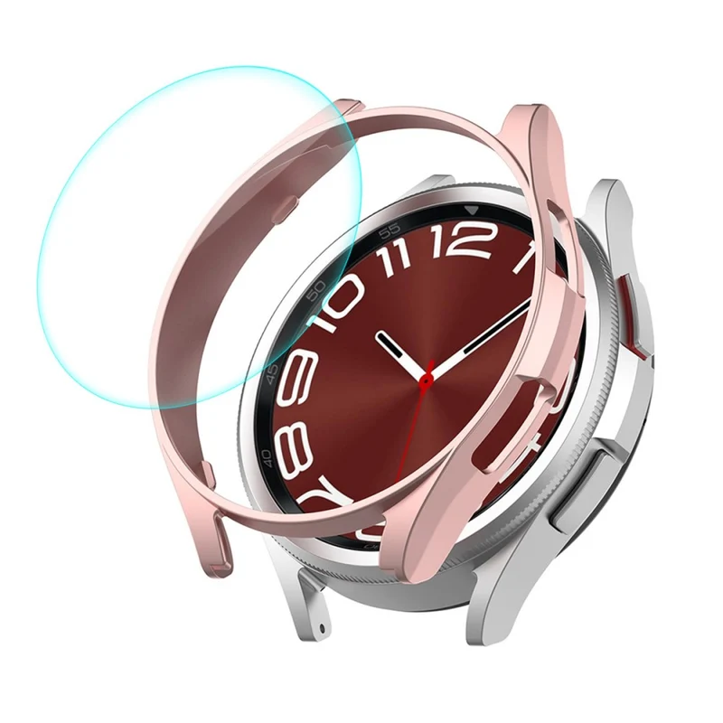 Mega Stylisch Samsung Galaxy Watch 6 Classic (47mm) Hülle mit Displayschutz in Glas und Plastik