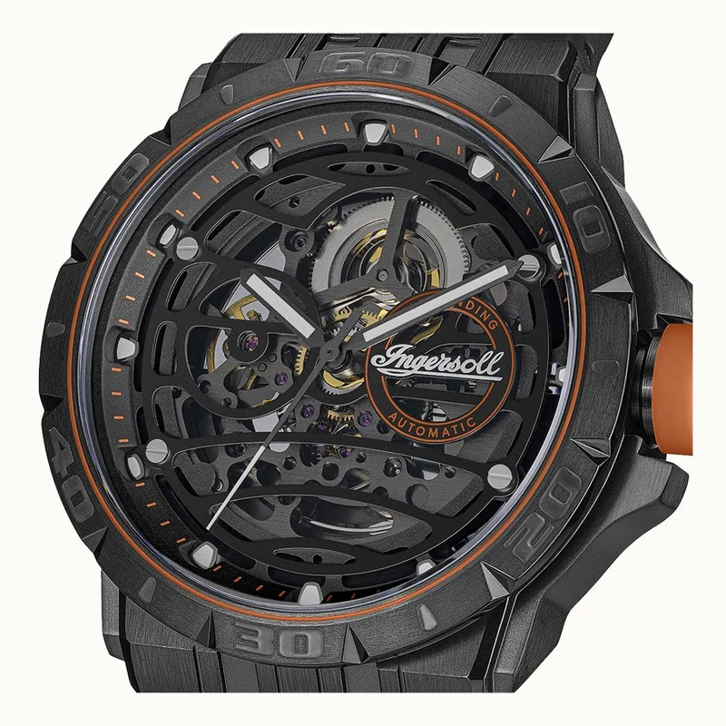 Ingersoll 1892 The Rigger I17902 Herren Armbanduhr Schwarz • Automatikwerk • Leuchtziger