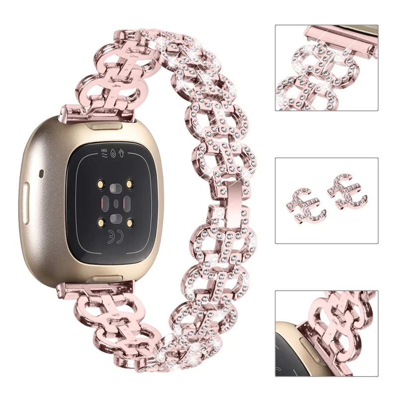 Stark Fitbit Versa 3 / Fitbit Sense Strass Armband