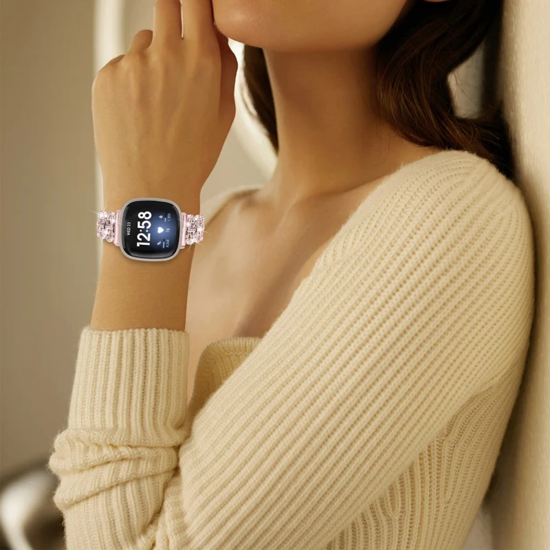 Stark Fitbit Versa 3 / Fitbit Sense Strass Armband