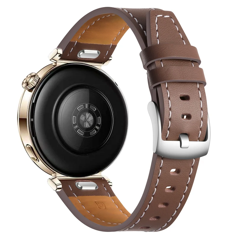 Zenwatch Venice Pro Lederarmband 'One Push' (Dunkelbraun)