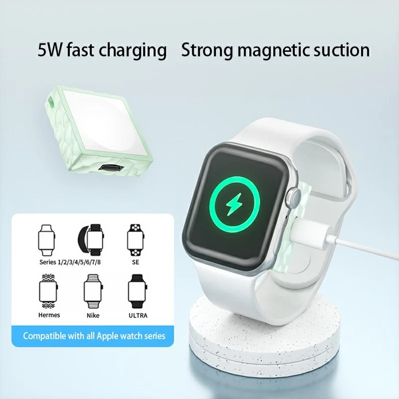 Silicone Apple Smartwatch Wireless Magnetic Charging Dock