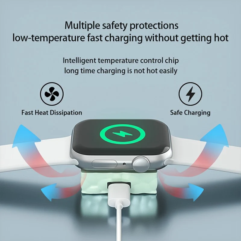 Silicone Apple Smartwatch Wireless Magnetic Charging Dock