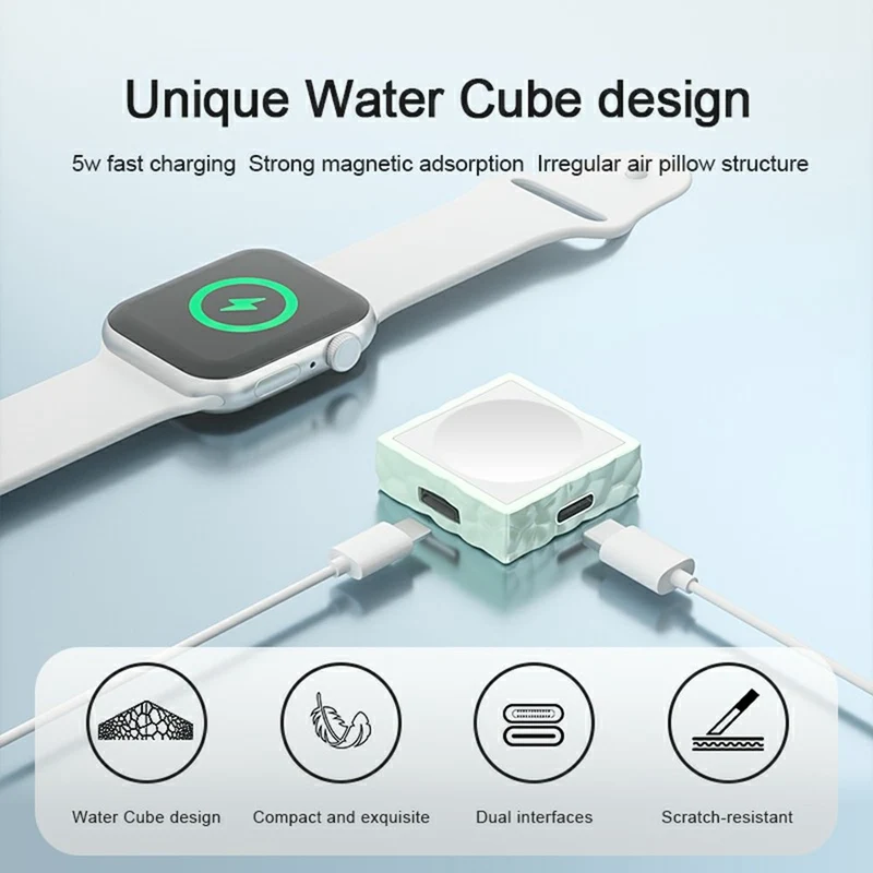 Silicone Apple Smartwatch Wireless Magnetic Charging Dock