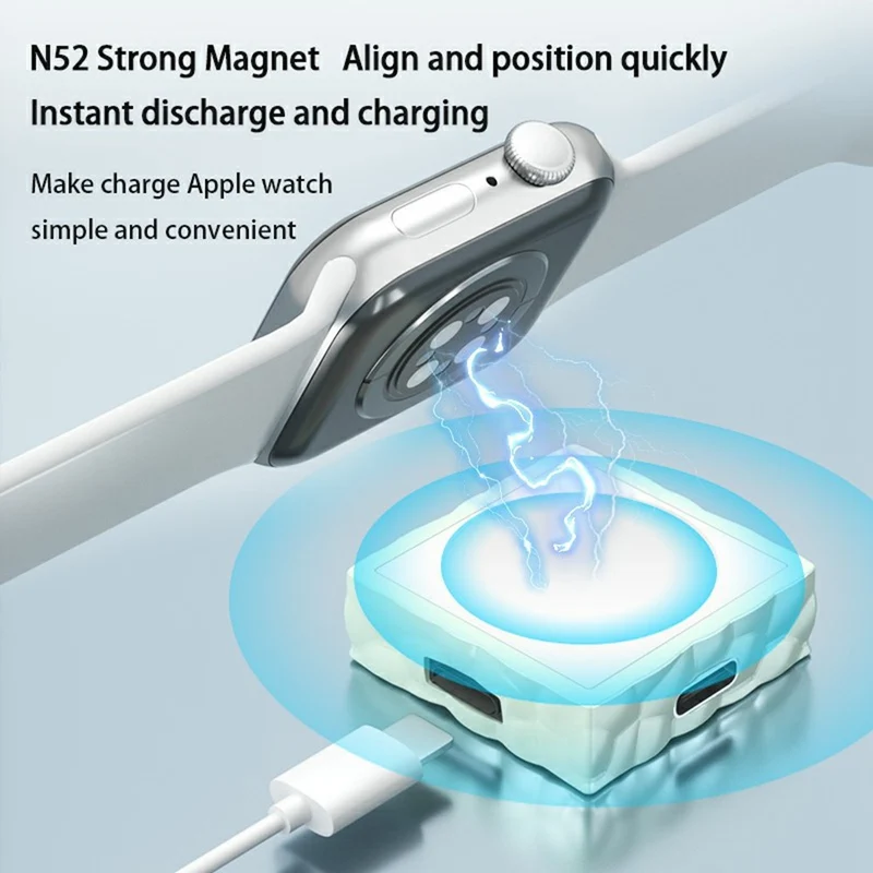 Silicone Apple Smartwatch Wireless Magnetic Charging Dock