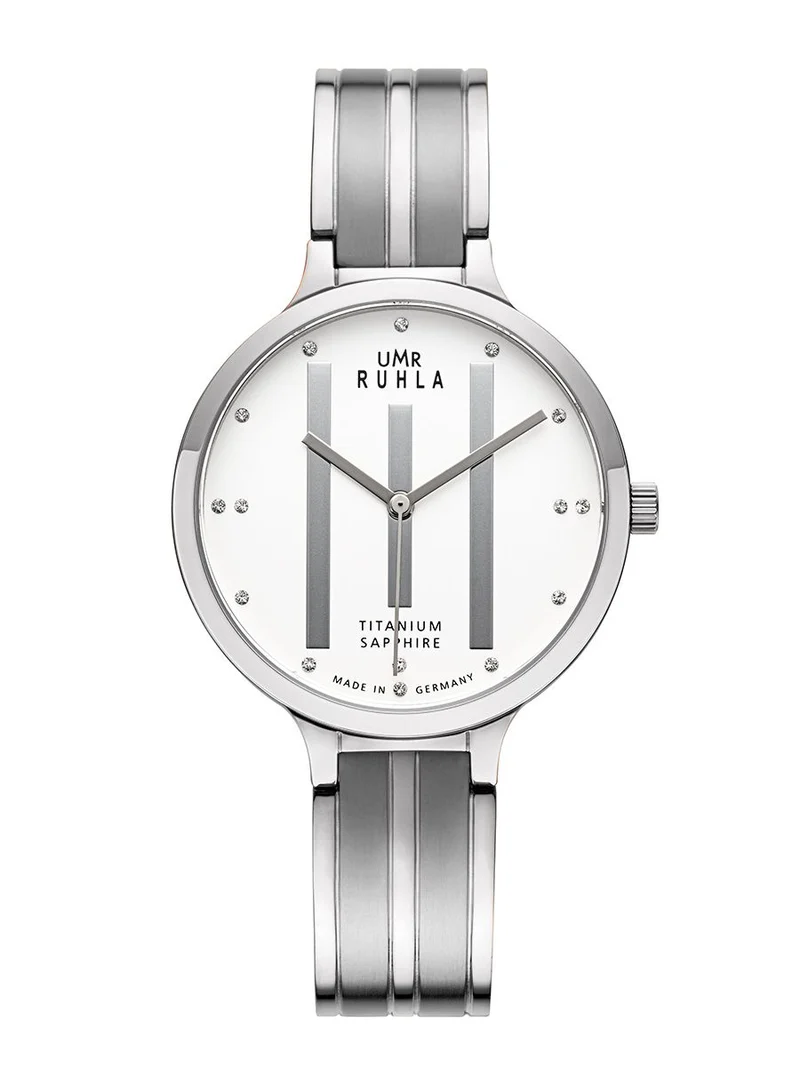 UMR Ruhla RUHLA-Style RS41301 Damen Armbanduhr Weiß • Titangehäuse mit Saphirglas • Swarovski Steinchen