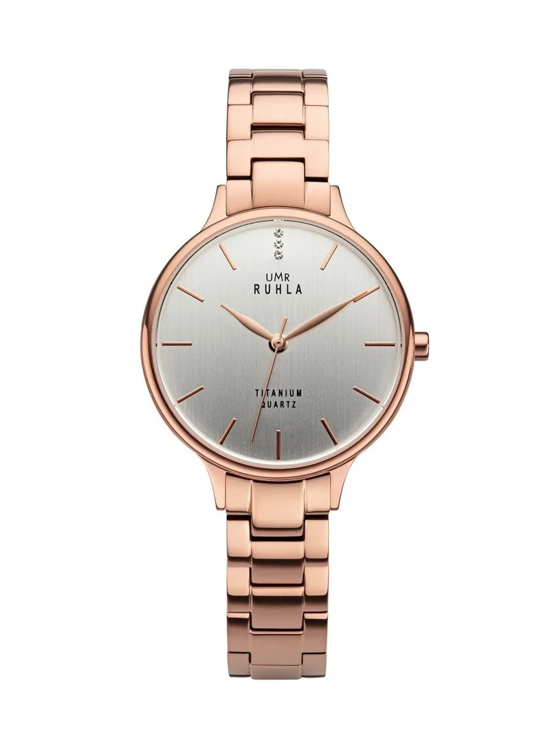 UMR Ruhla RUHLA-Style RS40473 Damen Armbanduhr Roségold • Titangehäuse IPG-rosé • Miyota Quarzwerk