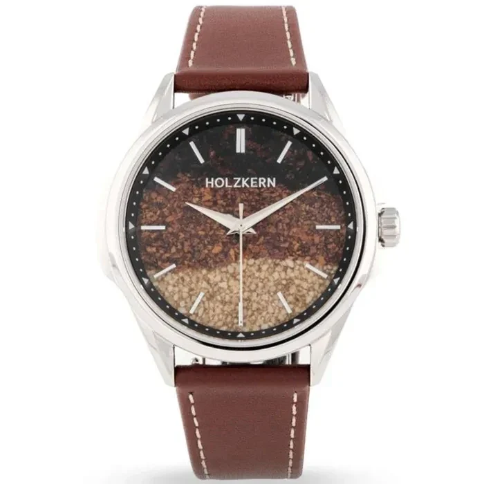 Holzkern Barista's Temptation Armbanduhr Braun • Kaffeebohnen-Zifferblatt • Limited Edition