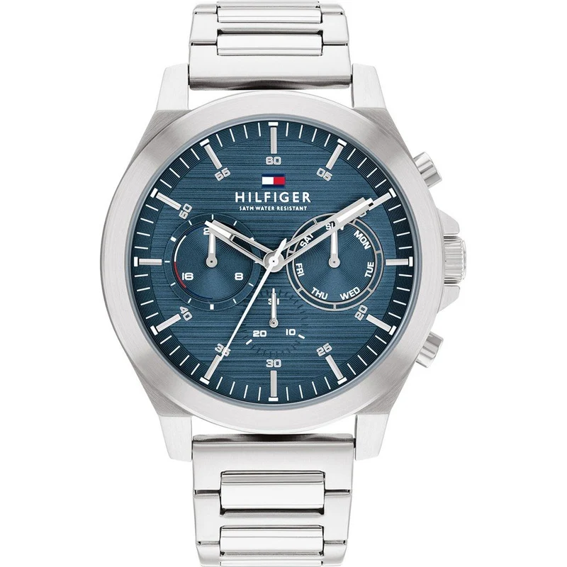 Tommy Hilfiger Lance 1710518 Herren Armbanduhr Blau • Quarzwerk mit Datumsanzeige • Mineralglas