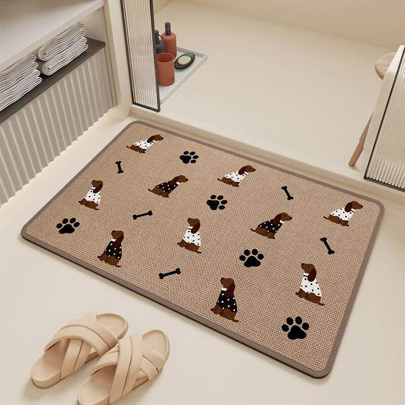 Spaßige Hundethemen-Badematte