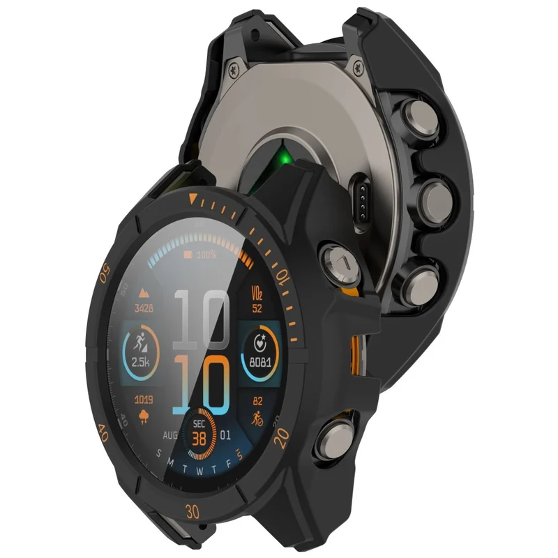 Süß Garmin Fenix 8 Solar 51mm Hülle mit Displayschutz in Glas und Silikon