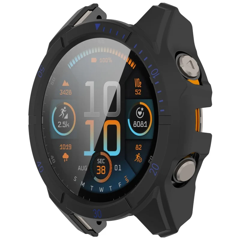 Süß Garmin Fenix 8 Solar 51mm Hülle mit Displayschutz in Glas und Silikon