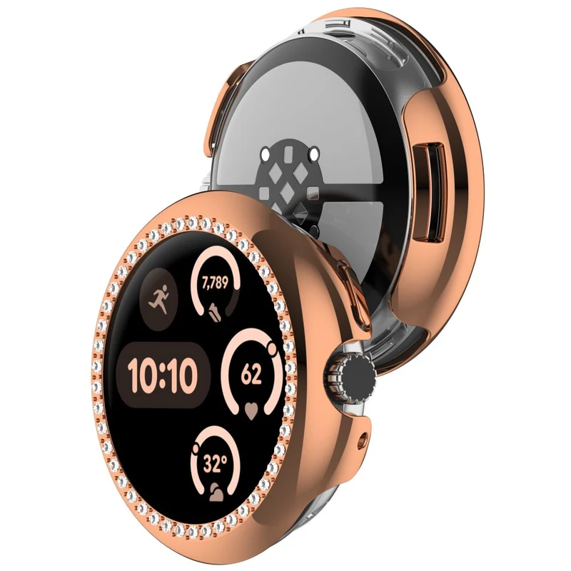 Mega Modisch Google Smartwatch Strass und Silikon Hülle
