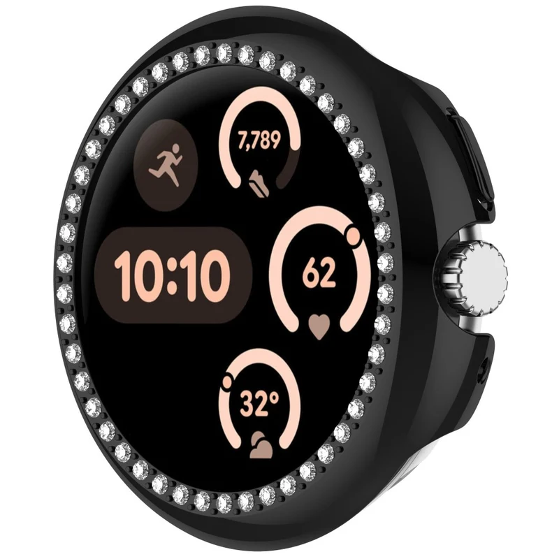 Mega Modisch Google Smartwatch Strass und Silikon Hülle