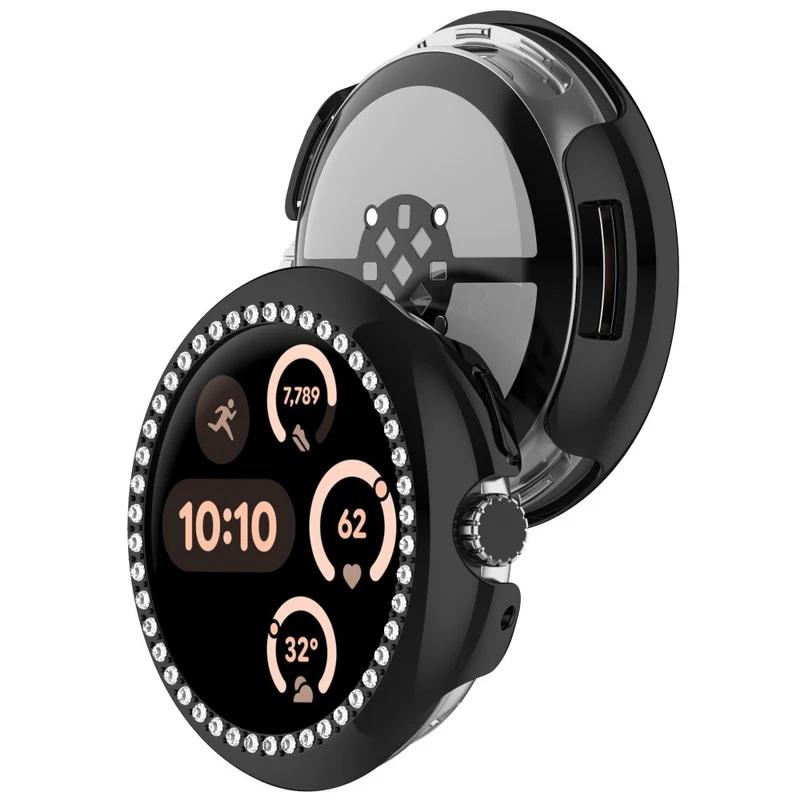 Mega Modisch Google Smartwatch Strass und Silikon Hülle