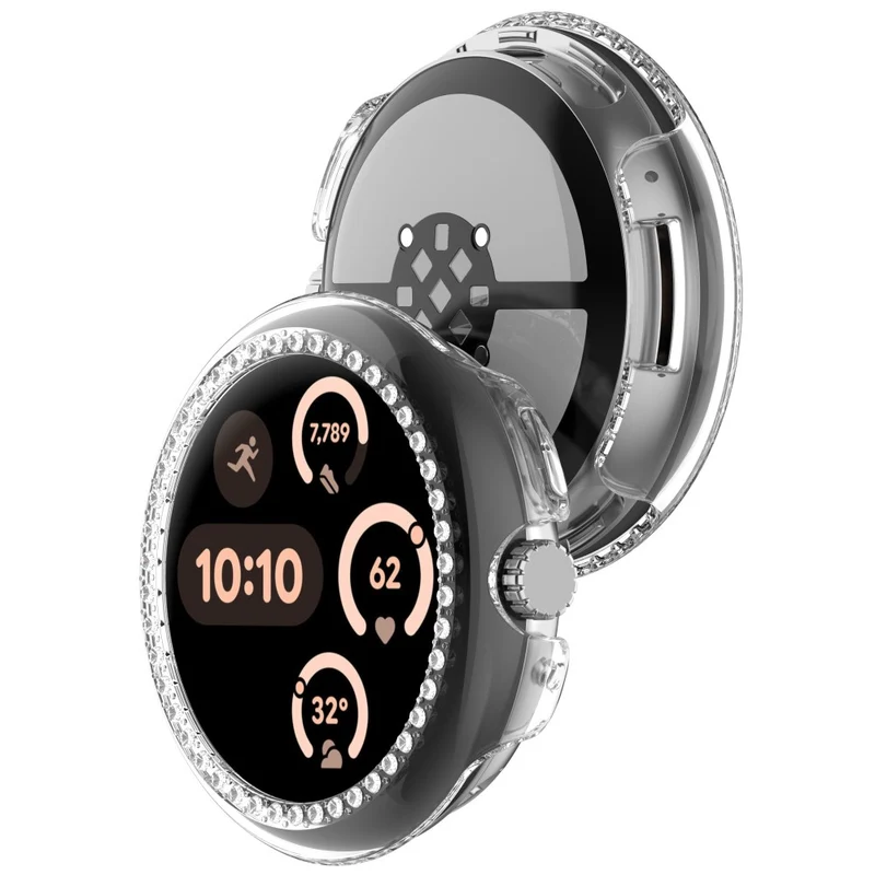 Mega Modisch Google Smartwatch Strass und Silikon Hülle