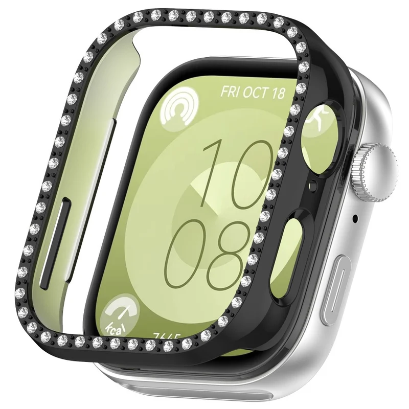 Huawei Watch Fit 3 Schützende Strass und Silikon Bumper