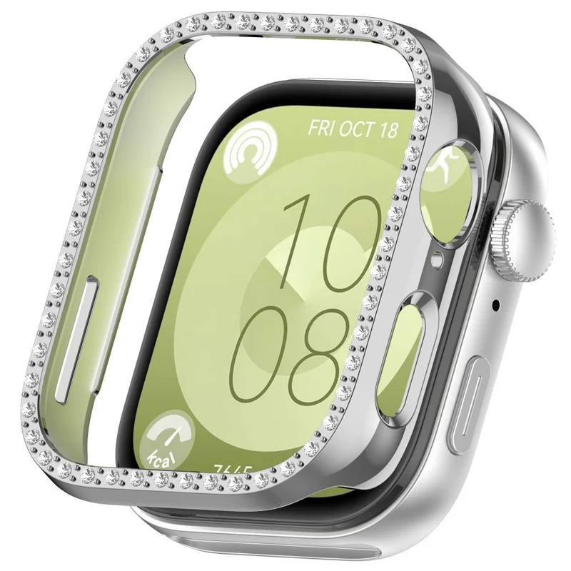 Huawei Watch Fit 3 Schützende Strass und Silikon Bumper