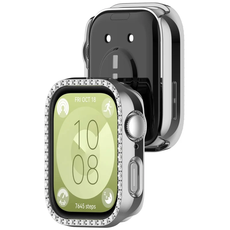 Huawei Watch Fit 3 Schützende Strass und Silikon Bumper