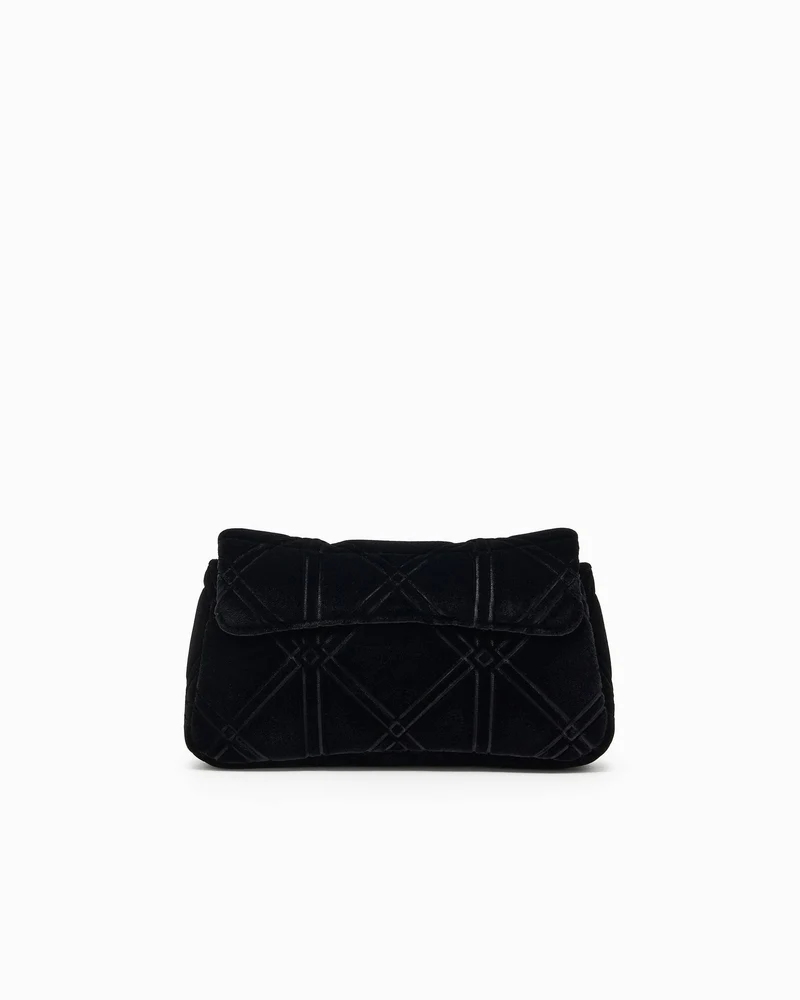 Emporio Armani Mini Bag Unisex Black Velvet EW002956AF19983UC001