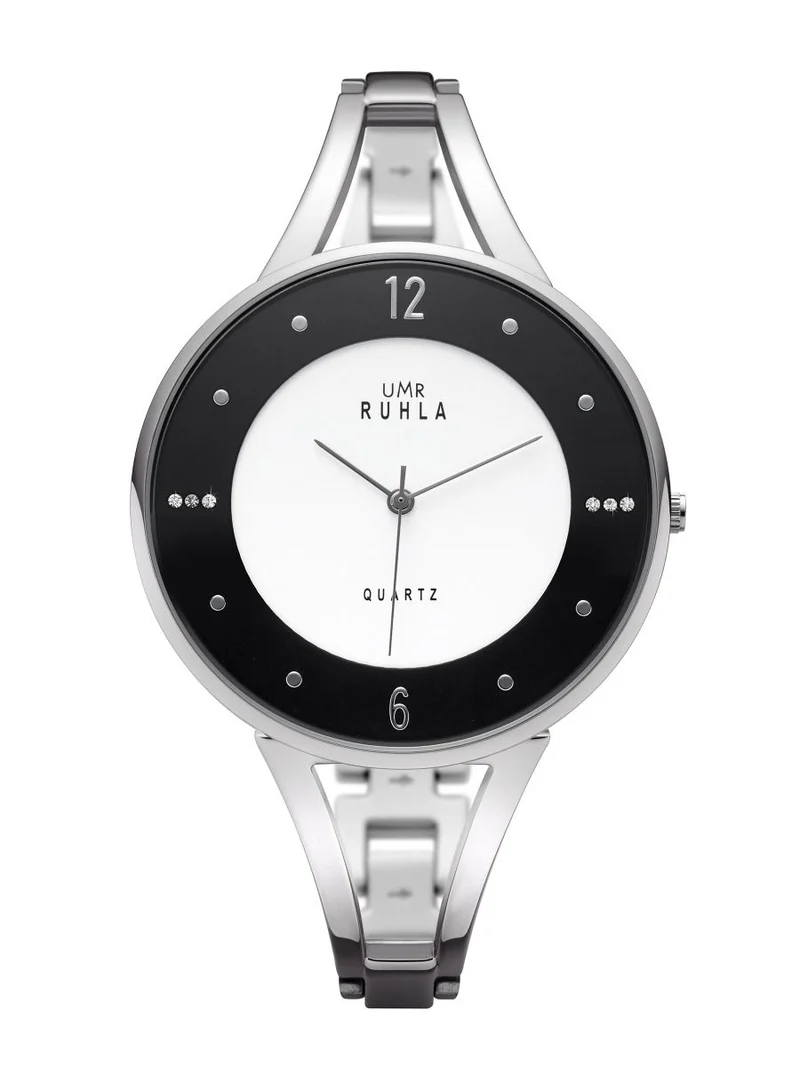 UMR Ruhla RUHLA-Style RS21114 Armbanduhr Schwarz-Weiß • Miyota Quarzwerk • Swarovski-Steinchen