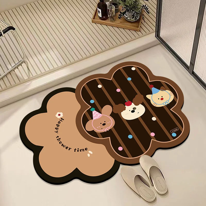 Niedliche hundethemen Plüsch-Badematte
