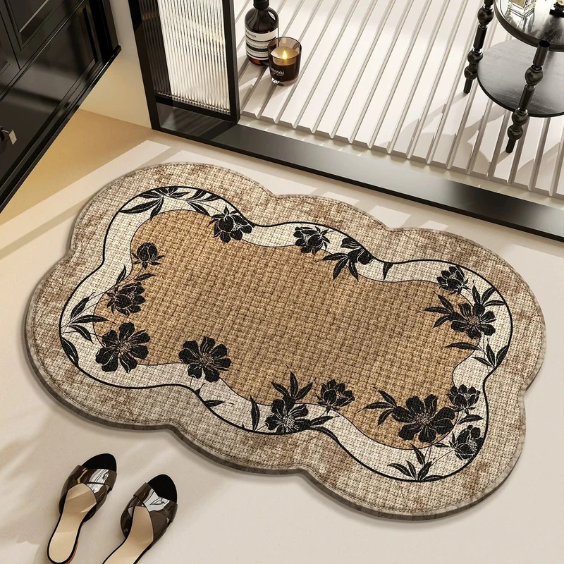Blumenmuster Badezimmer Teppich