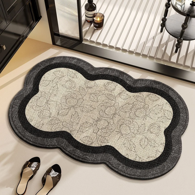 Blumenmuster Badezimmer Teppich