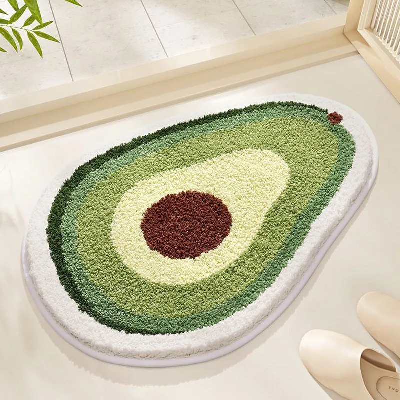 Avocado-förmige Indoor-Badezimmermatte für das Badezimmer