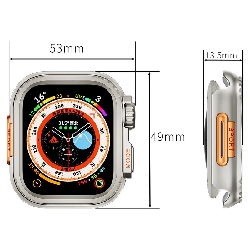 Super Modisch Apple Watch Ultra 2 Metall Hülle
