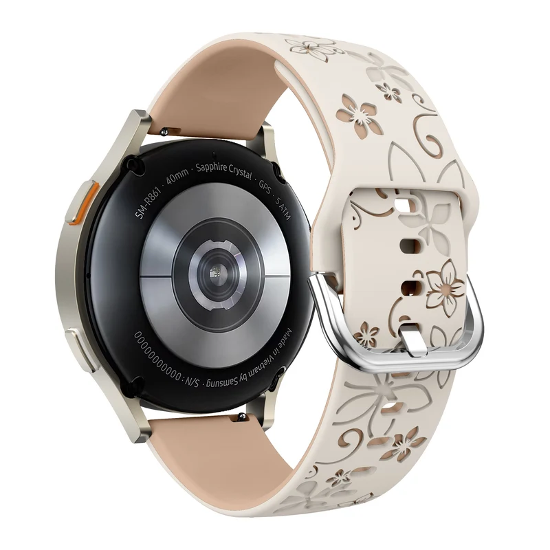 Zenwatch Venice Pro 2 Flower Silikonarmband (Polarstern/Beige)