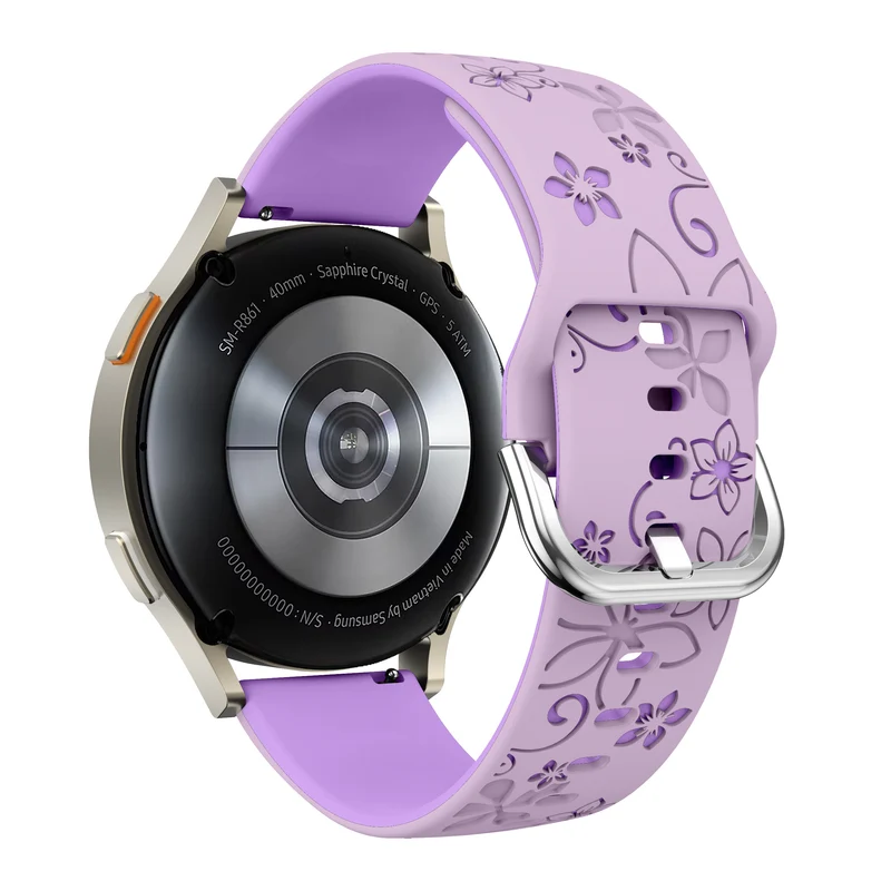 Zenwatch Venice Pro 2 Flower Silikonarmband (lavendel/ Lila)