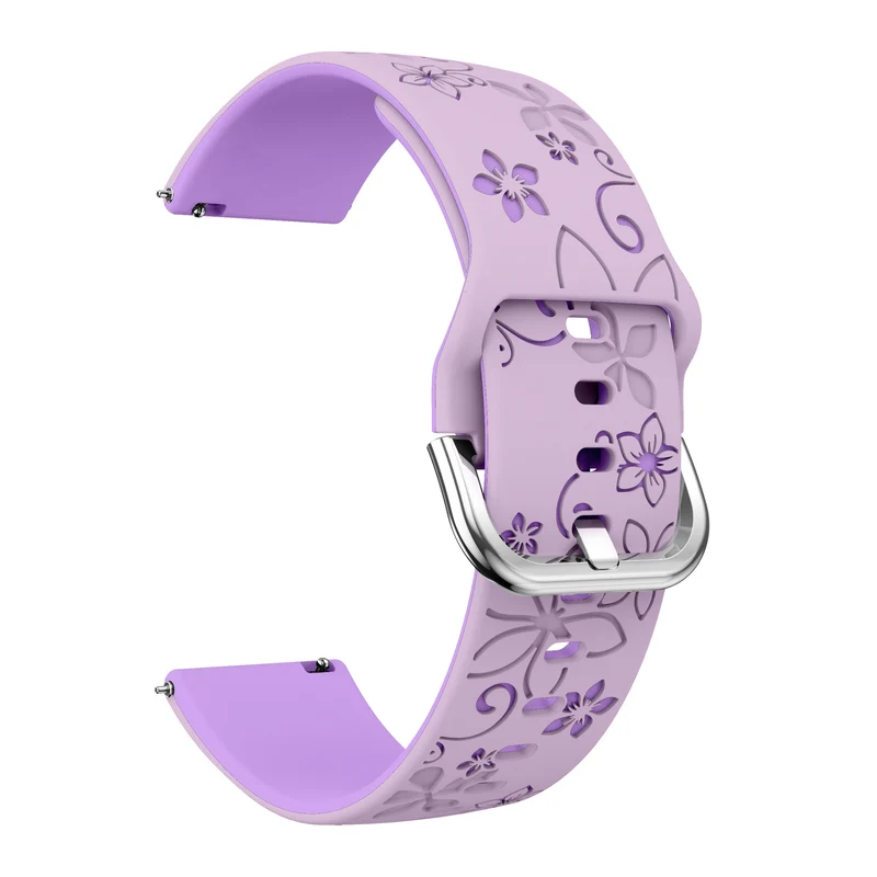 Zenwatch Venice Pro 2 Flower Silikonarmband (lavendel/ Lila)