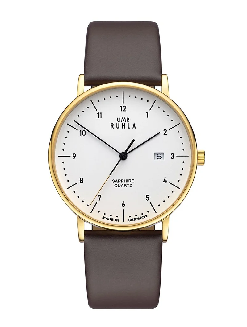UMR Ruhla RUHLA-Classic RCL30442BR Armbanduhr Herren • Saphirglas • Ronda 705 Quarzwerk