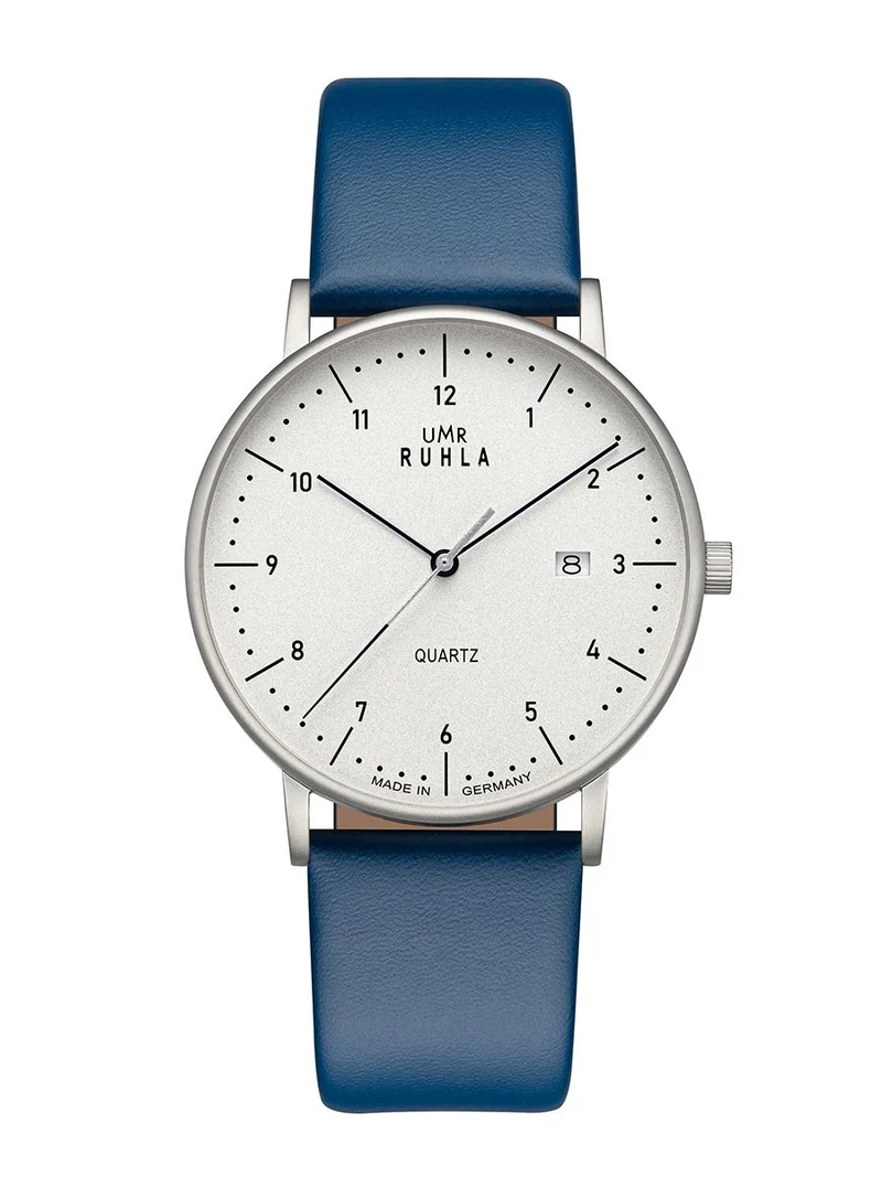 UMR Ruhla Classic RCL30431BL Herrenuhr Blau • Schweizer Quarzwerk Ronda 705 • Made in Germany