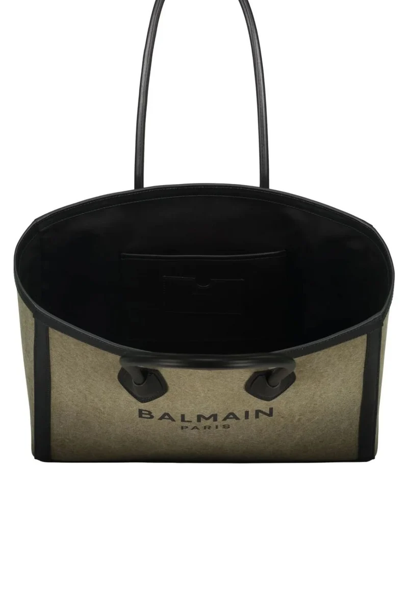 Balmain Tote Bag Damen Logo Lettering Braun FN6FC662TCPY_UBK