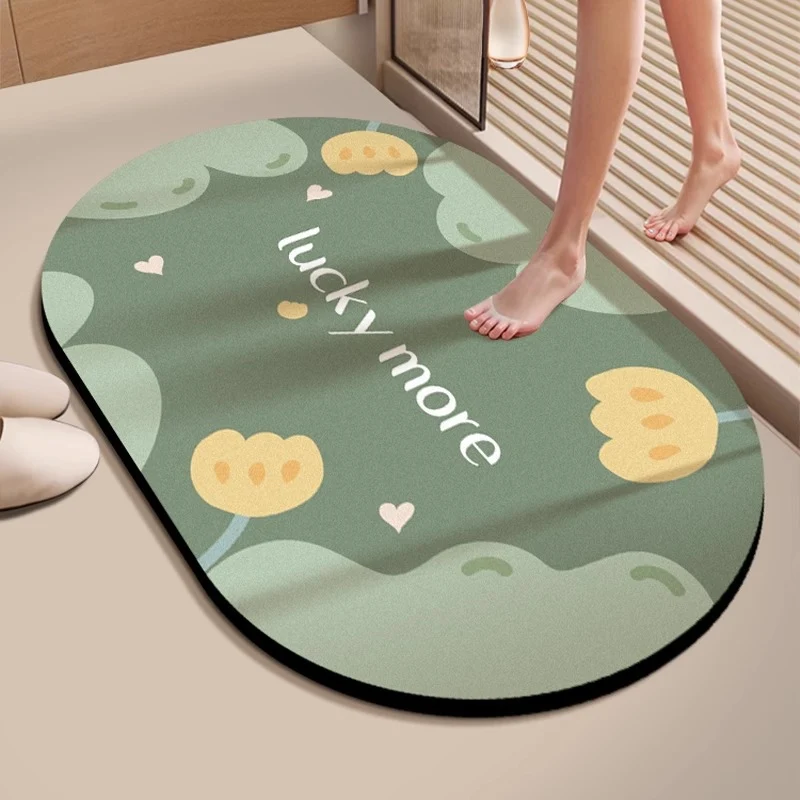 Dekorative floral geprägte Badematte