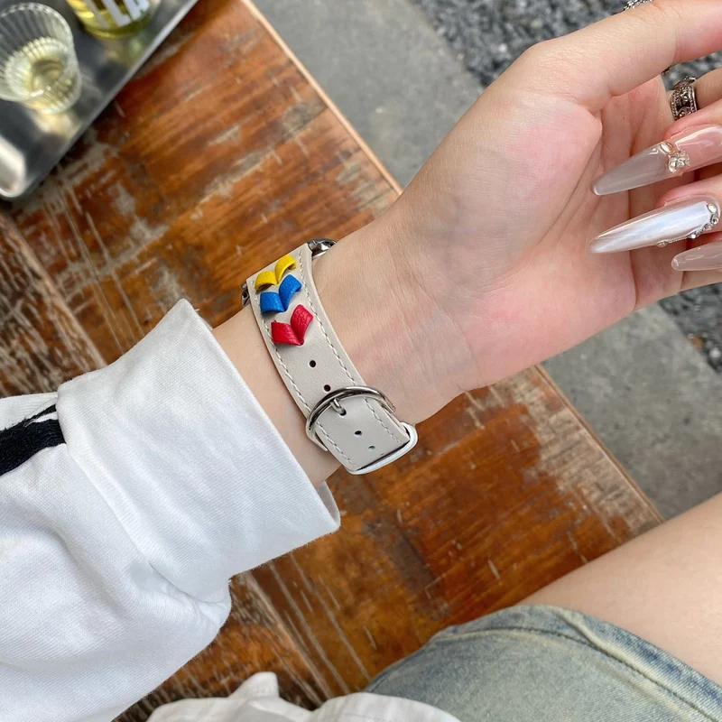 Bemerkenswert Komfortabel Apple Smartwatch Echtes Leder Universell Armband