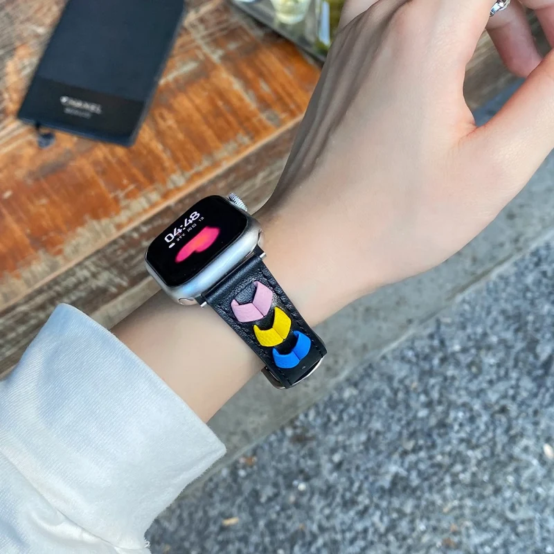 Bemerkenswert Komfortabel Apple Smartwatch Echtes Leder Universell Armband