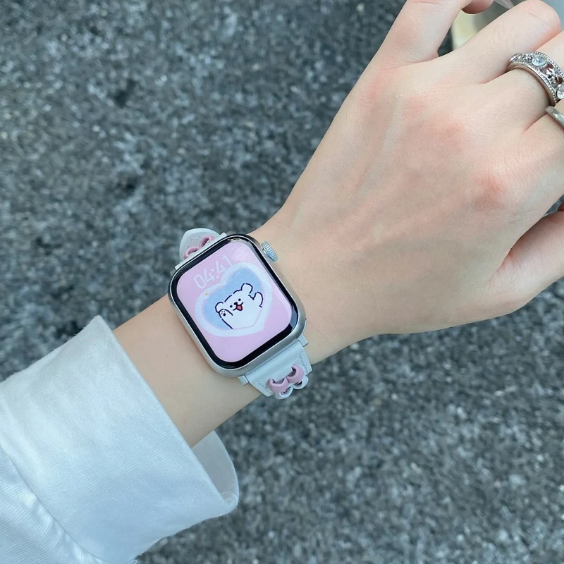Bemerkenswert Komfortabel Apple Smartwatch Echtes Leder Universell Armband
