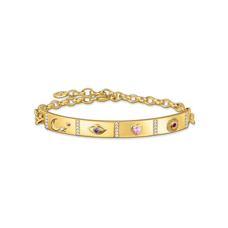 Thomas Sabo Armband Damen Mehrfarbig Gold A2139-995-7-L19v