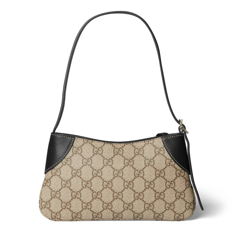 Gucci Schultertasche Damen GG Emblem Beige 820696-FAD6L-9741
