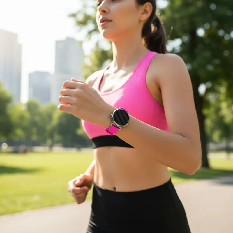 Zenwatch Lily Silikonarmband (Lila/Rot)