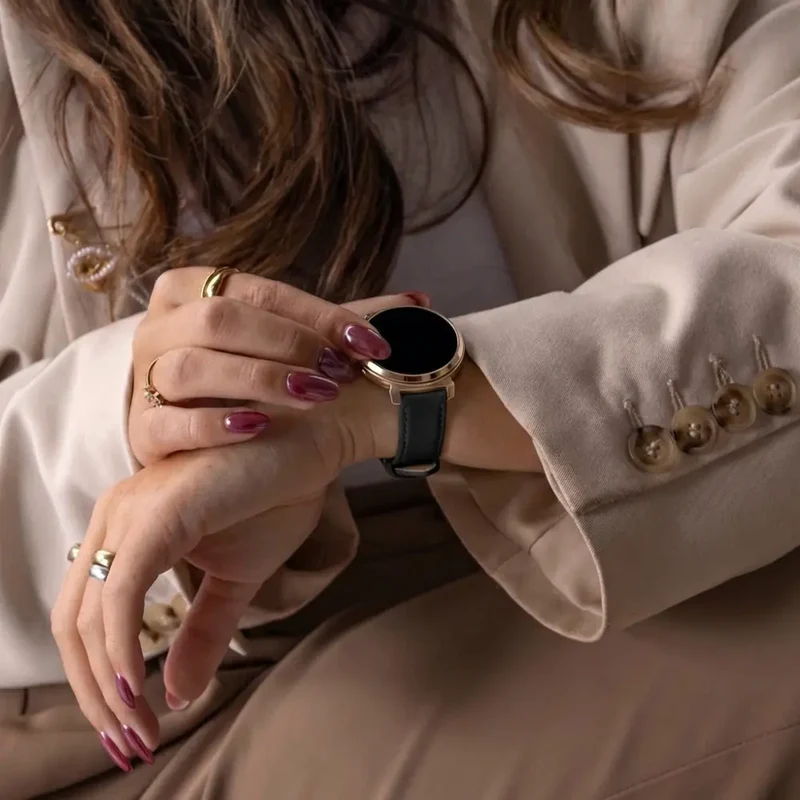 Bandz Zenwatch Lily Lederarmband 'Classic' (Schwarz)