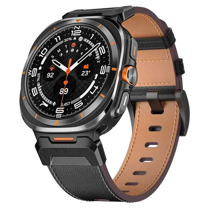 Absolut Stylisch Samsung Galaxy Watch Ultra 47mm Echtes Leder Armband