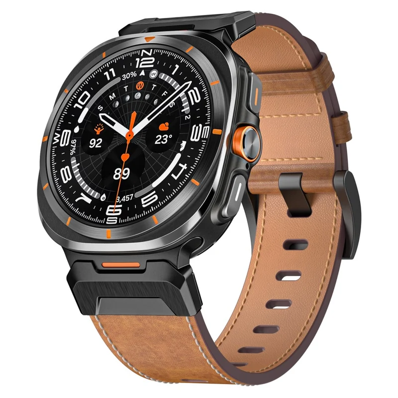 Absolut Stylisch Samsung Galaxy Watch Ultra 47mm Echtes Leder Armband